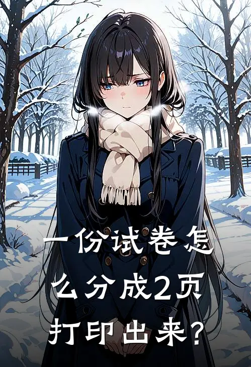 一份试卷怎么分成2页打印出来?