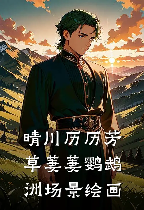 晴川历历芳草萋萋鹦鹉洲场景绘画